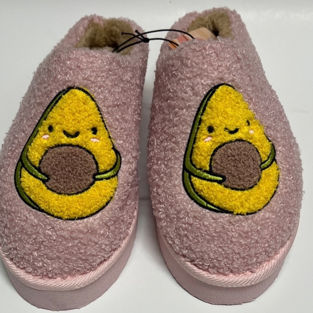 Ella & Joy Platform Slippers Avocado Blush Pink